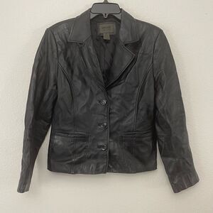 Uniform John Paul Richard Black Leather Jacket Size 10